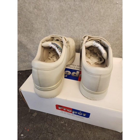 Propet Life Walker Strap Shoes Mens Size 13 White Leather Walking Sneakers M3705 - Picture 7 of 14